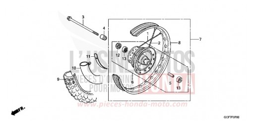 ROUE AVANT CRF70FC de 2012
